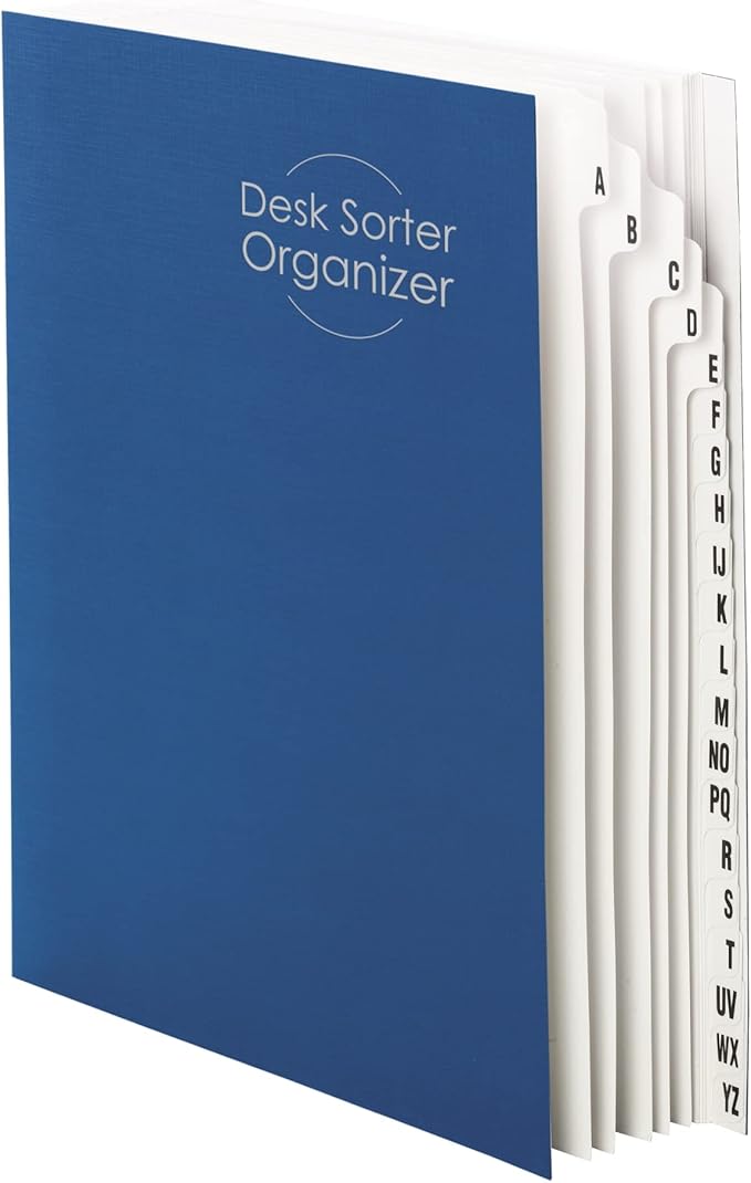 Smead(R) Desk File/Sorter, A-Z, Letter Size, 35% Recycled, Blue/Gray, C33BZ