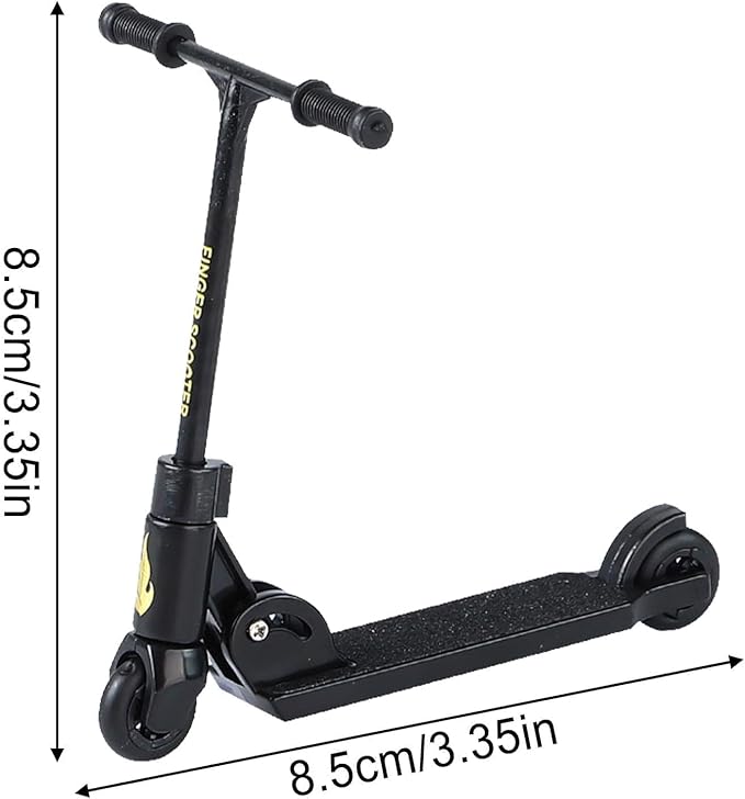 Black T-Head Finger Scooter, Stress Relief Desk Gadget for Skate Fans and Office Workers, Precision Control for Smooth Tricks and Focus