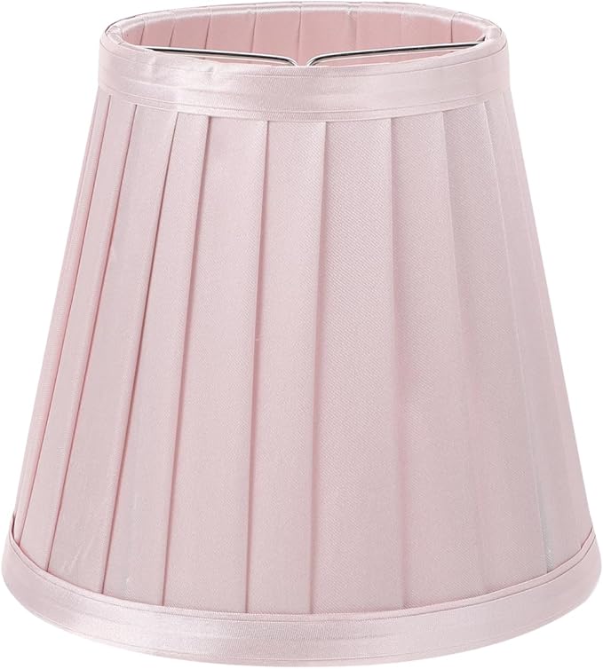 Hemobllo Small Lamp Shade - Clip On Bulb Lampshade Fabric Mini Replacement s for Table s, Floor s, Wall s, 5x5x3 Inch, Pink