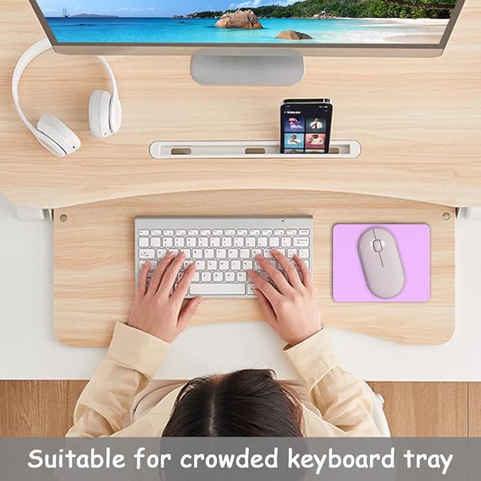 Dapesuom Small Mouse Pad, 5 x 6 Inch Thick Rubber Premium-Textured Non-Slip Portable & Washable Mini Mouse Mat for Women Men Wireless Laptops Keyboard Tray Gaming Work Computer Office Travel, Purple