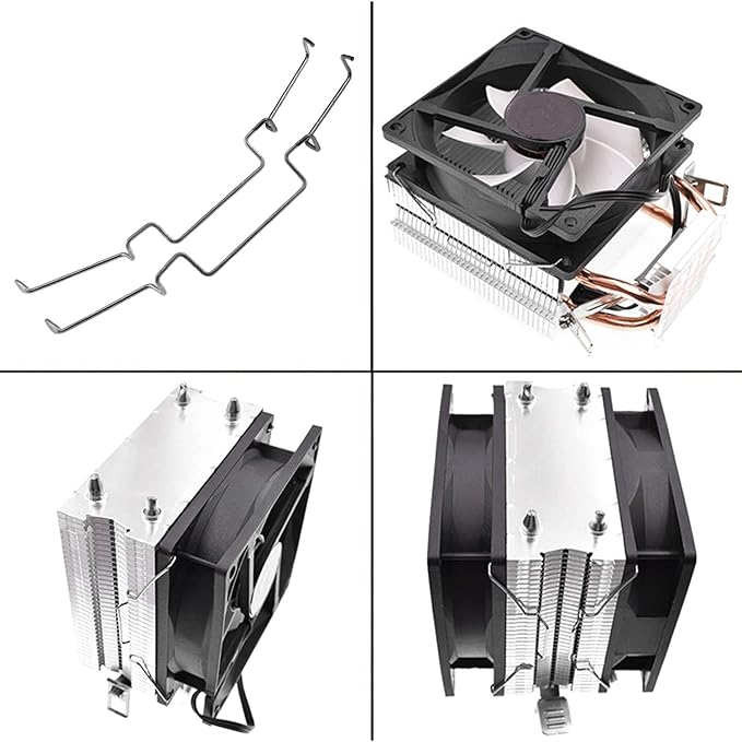 DGZZI 2PCS CPU Radiator Fan Hook Fixed Bracket Elastic Steel Fan Buckle 9cm Down Hook Type