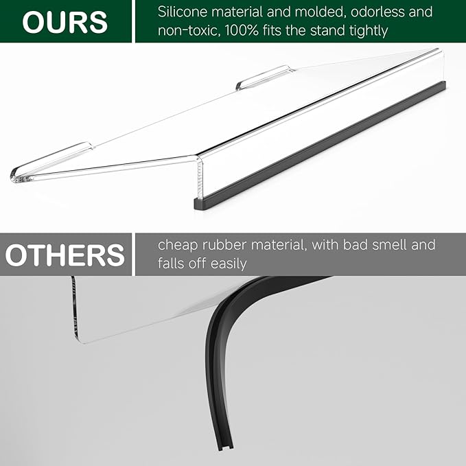 Computer Keyboard Stand Holder - Ergonomic Acrylic Keyboard Stand for Desktop Comfortable Keyboard Tray Riser with Silicone Anti-Slip Strip for Home School Office Desk Accessory, Clear
