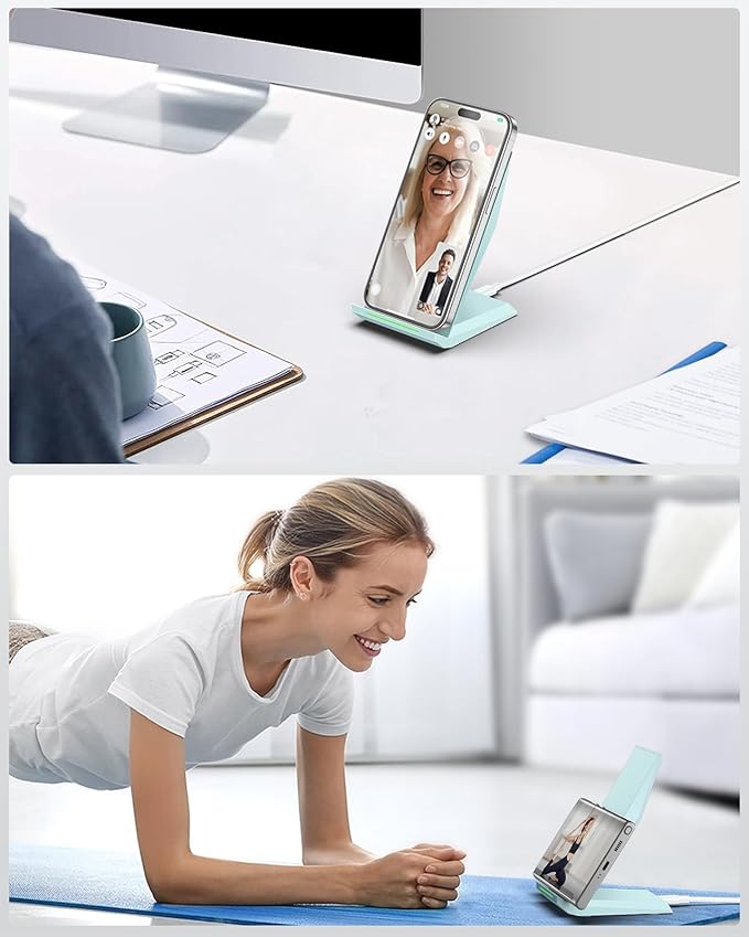 NANAMI Fast Wireless Charger, Charging Stand[with 20W PD Charger] Compatible with iPhone 17/16/15/14/13/12/12, Desktop Charger Stand for Samsung Galaxy S26/S26+/S25/S25+/S25 Ultra/S24/S23/S22/S21/S20