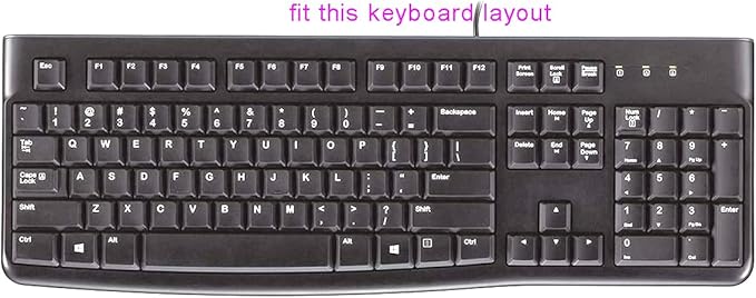 Ultra Thin Silicone Keyboard Skin Cover Compatible for Logitech K120 & MK120 Wired Keyboard, Logitech K120 & MK120 Keyboard Protective Accesseries (Pink)