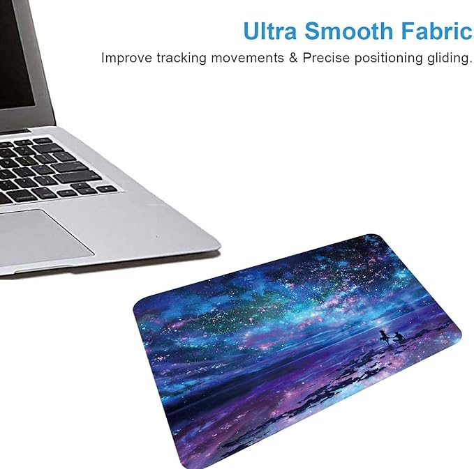 Galaxy Starry Sky Mouse Mat - Waterproof Non-Slip Laptop Mousepad, 9.5" x 7.9" x 0.12"