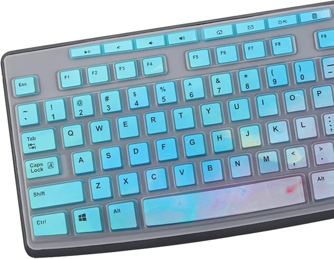Keyboard Cover for Logitech MK295 MK275 MK270 Wireless Keyboard Cover, Logitech K200 K260 K270 MK200 MK260 K270 K275 K295 Keyboard Skin Protector-Colorful