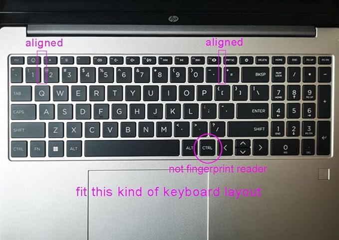 Keyboard Cover Compatible for 15.6" HP Laptop 15-fc 15-fd 15t-fd Series, HP Pavilion 15 15-eg/eh/er 15t-eg200/eg300 15z-eh300 Series, HP Pavilion 17z 17z-cp000 17z-ca200 17-cn 17-cp Series (Silver)