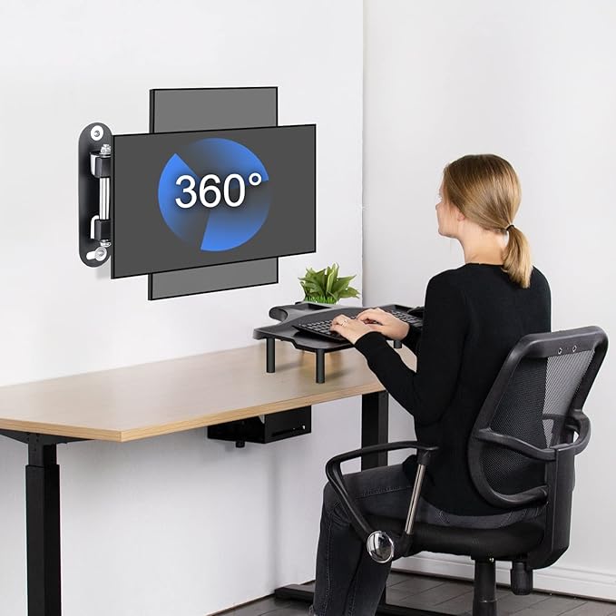 Suptek TV Wall Mount Swivel Tilt Rotation Full Motion Adjustable Articulating for Most 15-32 inch LED, LCD Monitor Wall Mount VESA 75,100, 2 Packs (MA2720-2)