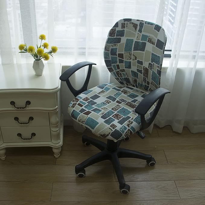 Melaluxe Computer Office Chair Cover - Protective & Stretchable Universal Chair Covers Stretch Rotating Chair Slipcover
