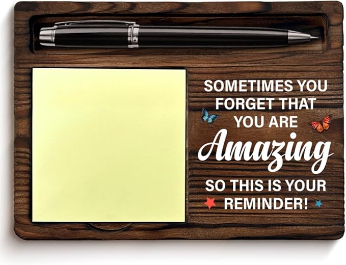 Inspirational Gifts for Women, Encouragement Gifts You are Amazing Gift Positive Reminder Sticky Note Holder for Home Office Desk Decor
