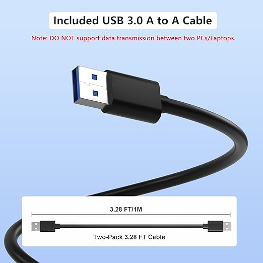 2 in 2 Out USB 3.0 Switch, USB Switcher for 2 Computers Sharing Keyboard, Mouse, Printer, USB Sharing Switcher for Windows/Mac/Linux, 2 Port USB Selector Switch with 2 USB3.0 Cables, Plug and Play
