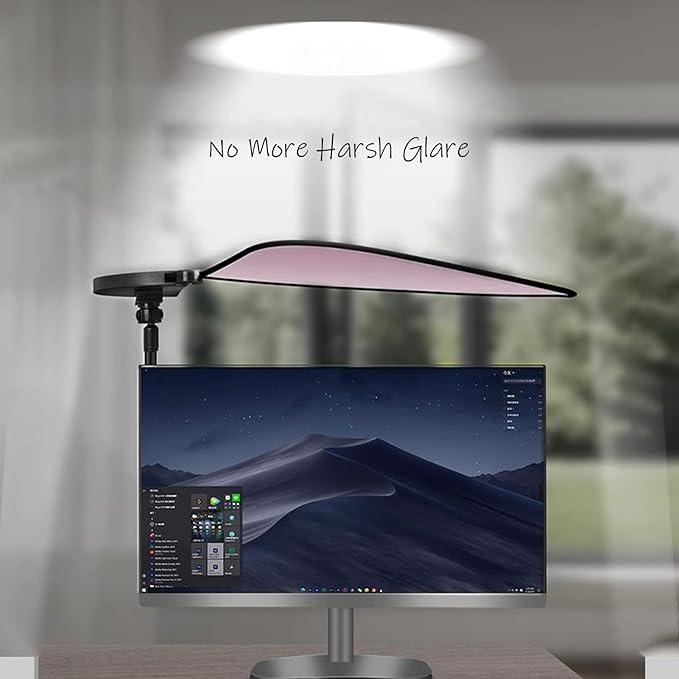 Cubicle Privacy Screen & Adjustable Desk Canopy, Office Partition Shade to Block Overhead Light & Reduce Monitor Glare, Portable Light Shield for Computer Monitors and Laptops (Pink)