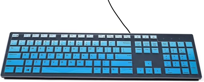 Keyboard Cover Skins Compatible with Dell KM636 KB216 Wireless Keyboard & Dell Optiplex 5250 3050 3240 5460 7450 7050 & Dell Inspiron AIO 3475/3670/3477 All-in one Desktop