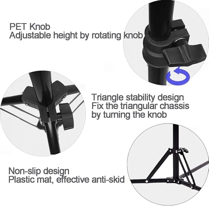 Coret Mini Projector Stand, Portable Camera Holder with 360 Rotatable Head, Adjustable Height 26-60in