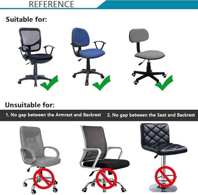Melaluxe Computer Office Chair Covers, Protective & Stretchable Universal Chair Cover,Stretch Rotating Chair Slipcover (Coffee)