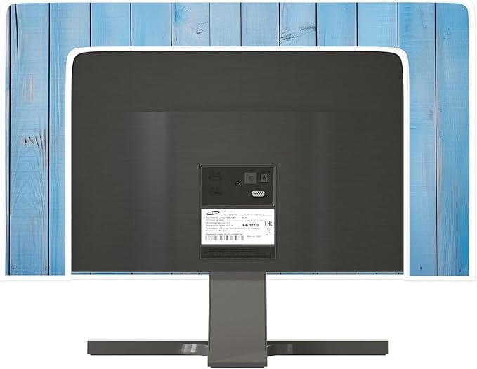 Waterproof TV Screen Covers 55 Inch Anti-Static Waterproof Weatherproof Dust-Proof Dust Cover Protective Sleeve Compatible with Television LED LCD OLED TVs，Blue Wooden Board