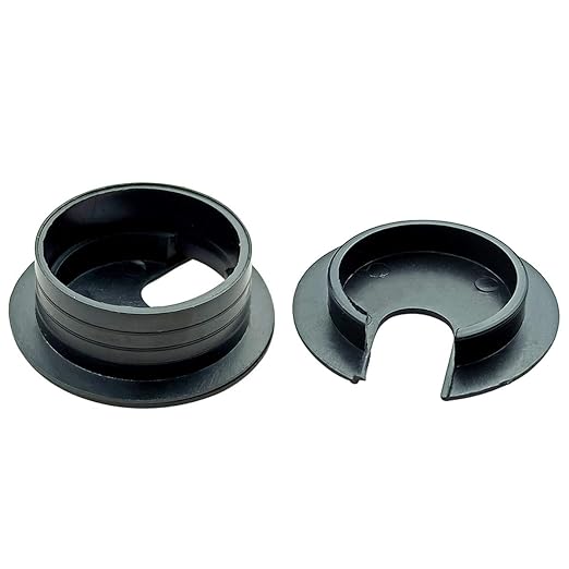 6pcs Desk Grommet 1-3/8 inch Plastic Wire Cord Cable Grommets Hole Cover for Office PC Desk Cable Cord Organizer (Black)