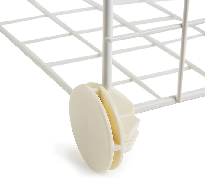 Amazon Basics Cube Wire Grid, 6-Cube, 12 x 12-Inches, White | Stackable, Storage Shelves