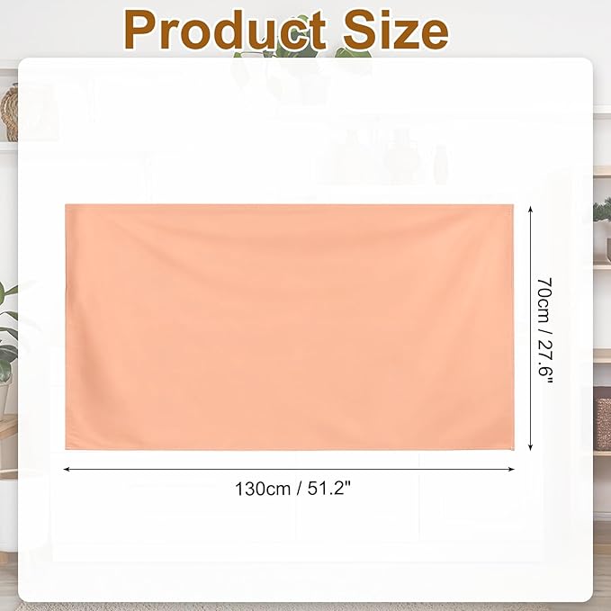 uxcell Cabinet Curtains, Dust Proof Privacy Drape Short Curtain, Hook & Loop Under The Desk Skirt for Kitchen Bathroom Closet Storage Room (51.1" W x 27.6" H, Orange Red)