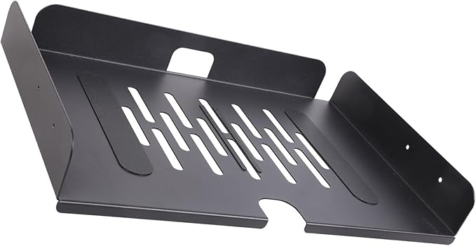 Screw-Mounted Under Table Tray 16x10 Metal Storage for Laptops, Tools & Gaming Setup Cable Management Desk Laptop Arranger Carbon Steel Desk Shelf