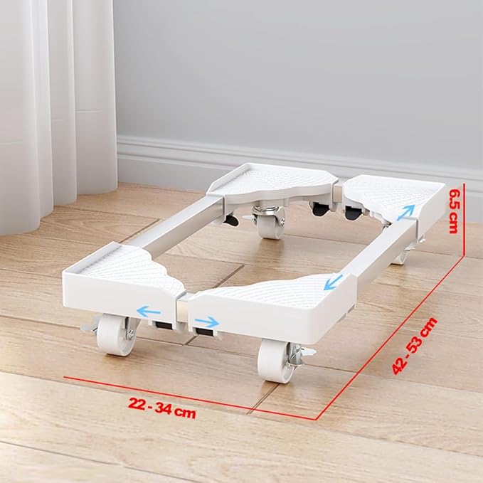 Mobile CPU Stand, Adjustable PC Tower Stand, Computer Tower Stand With 4 Locking Caster Wheels Fits Most PC(White)