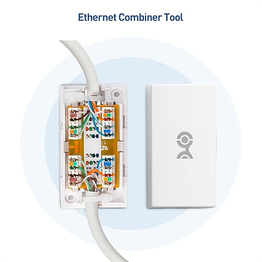 Cable Matters 5-Pack Cat 6 Splice, Cat 6 Ethernet Junction Box (Cat6 Junction Box/Ethernet Splice) in White