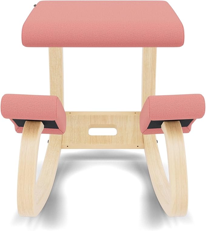 Varier Variable Natural/Pink Ergonomic Office Kneeling Chair for Desk – Back Pain Relief, Rocking Seat for Home, Study & Posture Support – 10 Year Quality Guarantee