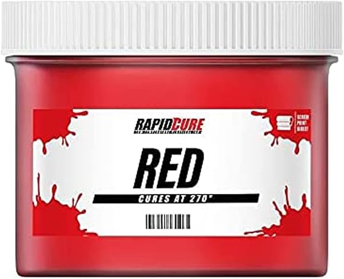 Rapid Cure® Screen Printing Ink Red (Pint - 16oz.) - Plastisol Ink for Screen Printing, Fast Curing Fabric Paint - Screen Print Direct®, USA Made