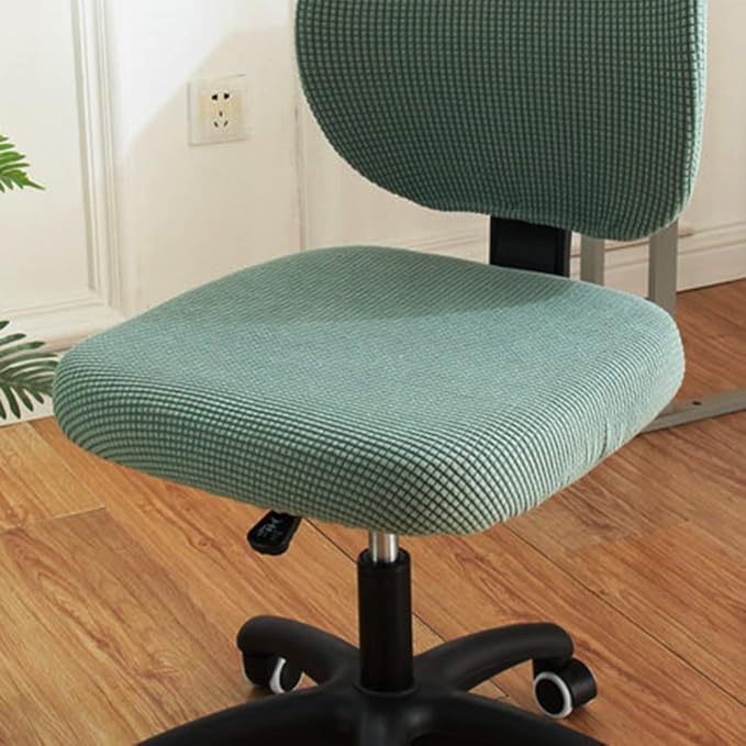 Yikko Dining Room Chair Cover, Elastic Stretch Chair Slipcovers Super Fit Anti-dust Desk Seat Cover Spandex Removable Washable Kitchen Chair Protective Cover Applicable Seat Size 15-20 Inches (Green)
