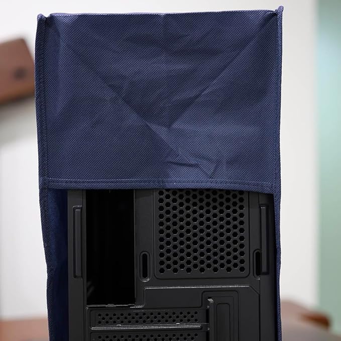 3Pcs Computer Dust Cover Set - Monitor + Keyboard Case Dust Proof Computer Covers for Desktop PC CPU Tower Protector (24'' Monitor Set Blue)