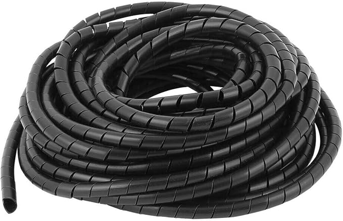 Spiral Cable Wrap - 25 Ft 3/8" Spiral Wire Wrap Cord Covers Bundle Sleeve Hose for Computer Electrical Wire Organizer (3/8 Inch-25Ft)