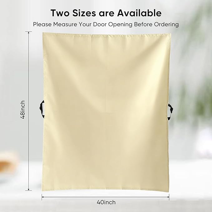 40" W x 48" H Cubicle Curtain for Office Privacy Curtains for Room Divider Door, Desk Shade for Cubicle to Block Ligh, Temporary Door for a Room Privacy, 1Pcs with 4 Hook, Beige