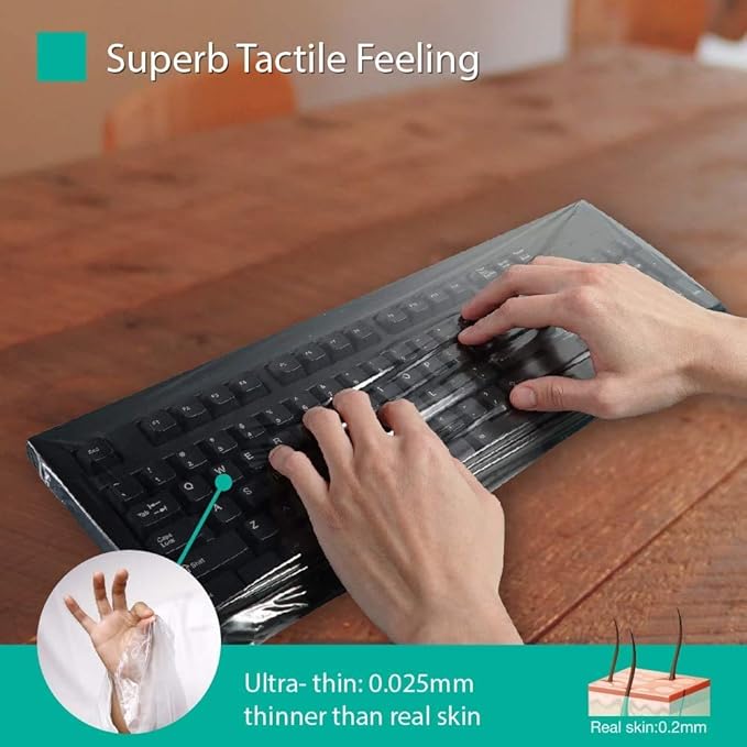 Universal Keyboard Cap [20-Pack] – Universal Fit Desktop Keyboard Cover with Numeric Keypad – Best for Hospital & Dental Use – Bulk Value Set – by Green Onions Supply