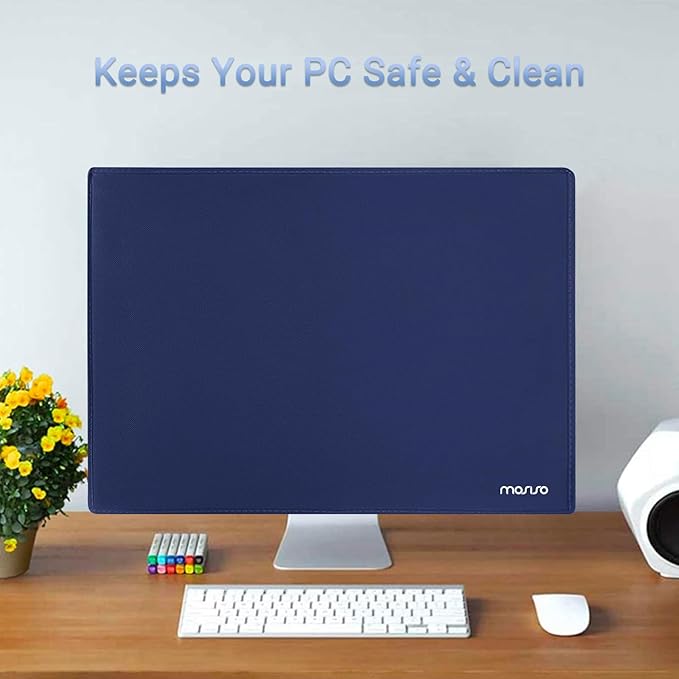 MOSISO Monitor Dust Cover 26, 27, 28, 29 inch Anti-Static Dustproof LCD/LED/HD Panel Case Computer Screen Protective Sleeve Compatible with iMac 27 inch, 26-29 inch PC, Desktop and TV, Royal Blue