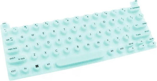 Raised Keyboard Cover for Long Nails, Heart Shaped Keyboard Protective Cover Nail Beauty Keyboard Compatible with HP EliteBook x360 G9 14" etc. (Green)