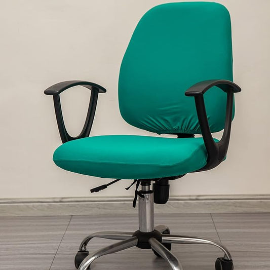 Melaluxe Computer Office Chair Covers, Protective & Stretchable Universal Chair Cover, Stretch Rotating Chair Slipcover (Forest Green)