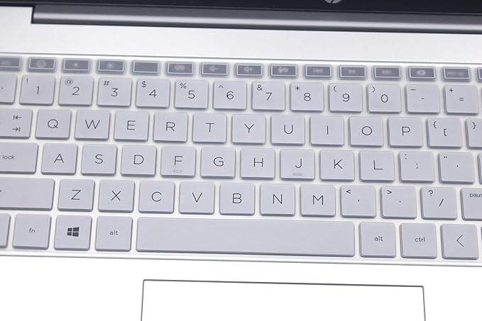 Keyboard Cover Compatible for 15.6" HP Laptop 15-fc 15-fd 15t-fd Series, HP Pavilion 15 15-eg/eh/er 15t-eg200/eg300 15z-eh300 Series, HP Pavilion 17z 17z-cp000 17z-ca200 17-cn 17-cp Series (Silver)