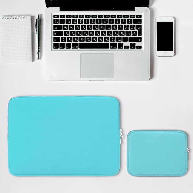RAINYEAR 13 Inch Laptop Sleeve Case with Accessories Pouch, Compatible with 13.3" MacBook Air/Pro M1 M2 M3 M4 M5 A3449 A3240 A3113 A2681 A2338 (Blue)