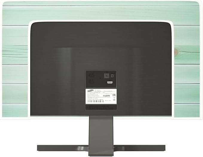 Waterproof Television Covers 75 Inch Anti-Static Anti-Static Dust-Proof Protective Sleeve Compatible with Flat Screen TV Decorations，Mint Green Wooden Board Design