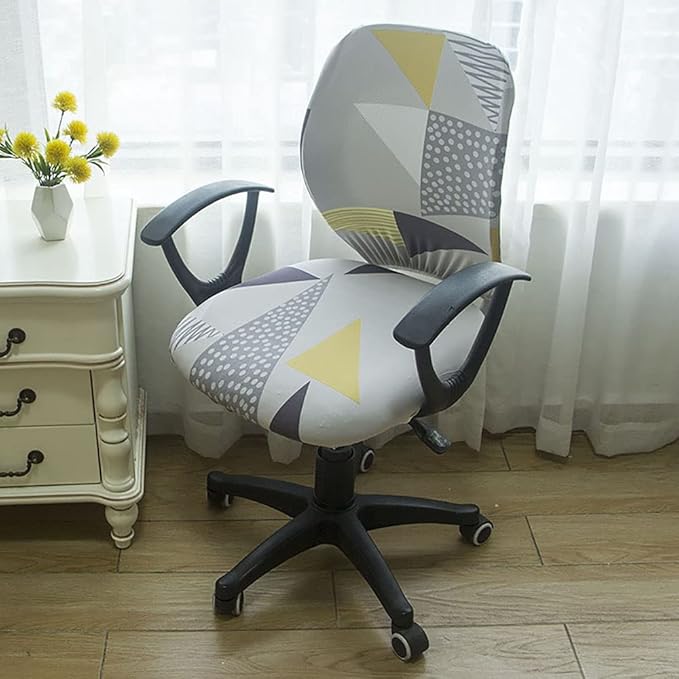 Melaluxe Computer Office Chair Cover - Protective & Stretchable Universal Chair Covers Stretch Rotating Chair Slipcover