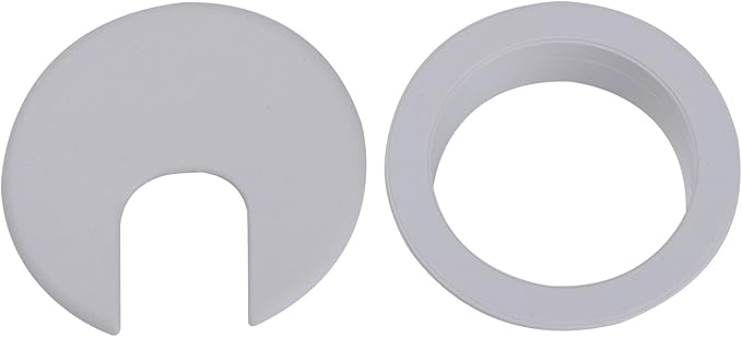 2" White Desk Grommet 2 inch for Desk Wire Pass Through, Drywall Cord Grommet 2 inch as Desk Cable Hole Cover (5 Pack)