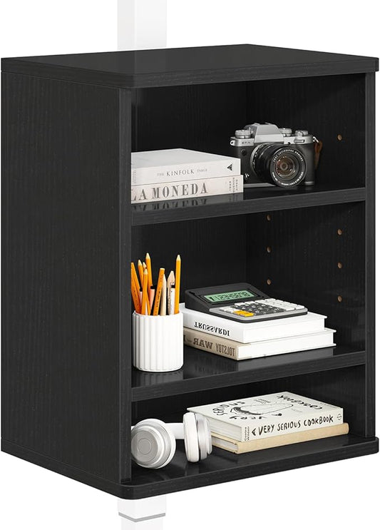 IBUYKE Under-Desk Storage Cabinet Adjustable Cabinet Fits with Standing Desks & Any Desk Legs Clamp-on Shelf for Office and Gaming Room for Elevating Your Workspace UTMZ012B