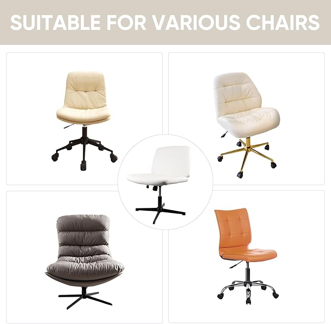 Lavish Cover Water Resistant Criss Cross Chair Cover, Jacquard Fabric Elastic Office Chair Cover,Wide Comfy Desk Chair Cover,Armless Chair Cover Protects Chair Stains and Wear(Jacquard:Beige,No Chair)