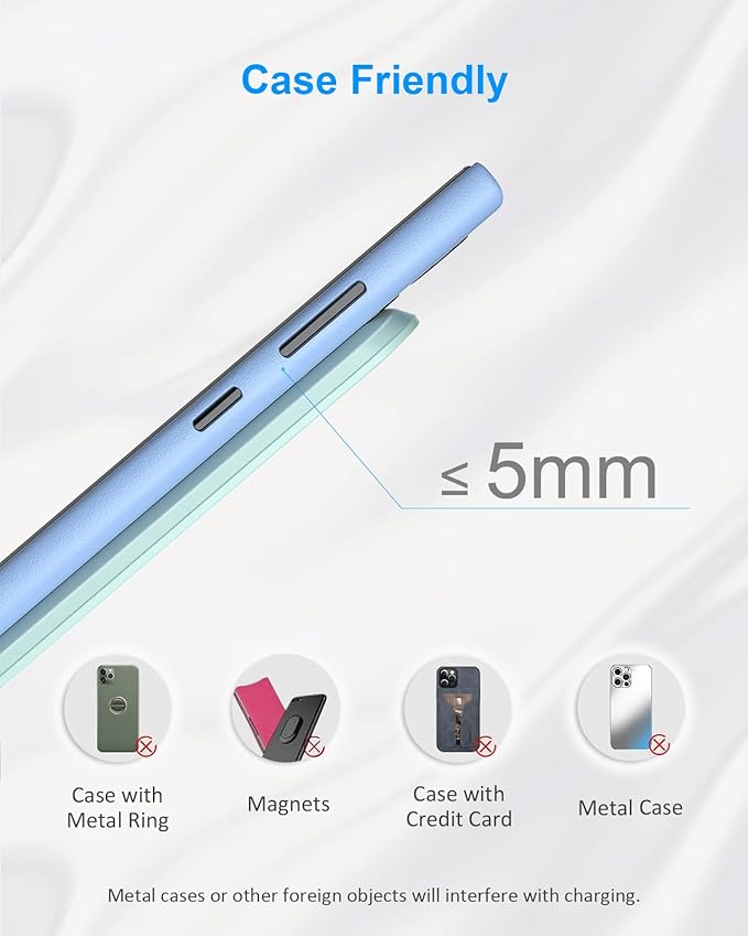 NANAMI Fast Wireless Charger, 10W Max Wireless Charging Stand with PD20W Adapter Charger Compatible for iPhone 17/17 Air/17 Pro/17 Pro Max/16/15/14/13/12,Samsung Galaxy S26/S25/S24/S23/S22/S21/Note 20
