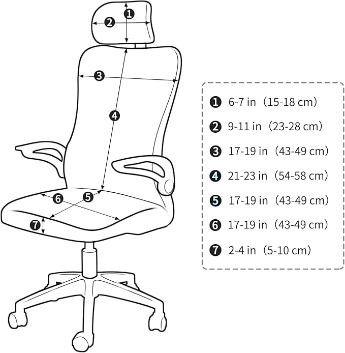 Ergonomic Office Chair Covers Set with Headrest Cover Velvet Embossing Camel Stretch Office Chair Cover with Headrest Washable-Velvet Embossing Camel