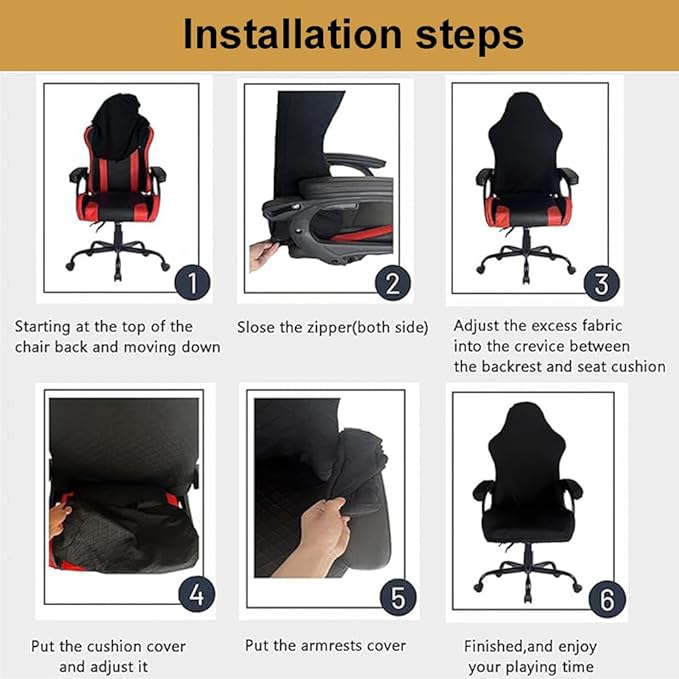 Gaming Chair Cover - Stretchable Machine Washable Fabric Computer Chair Seat Slipcovers Fits Most Office/PC Chairs & Racing Style Seats (NO Chair),Pink a