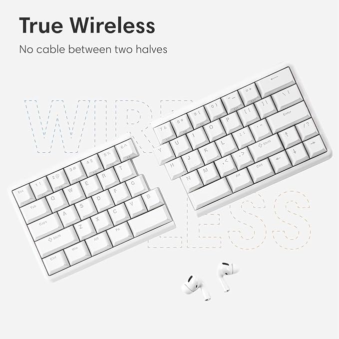 Lite: Split Wireless Mechanical Keyboard (Linear-NEW, RGB+Foam+Palm Rest)