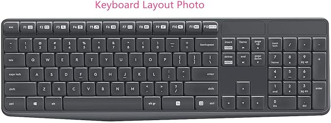 Silicone Keyboard Skin Cover Compatible for Logitech MK235 K375S Wireless Keyboard, Logitech MK235 K375S Keyboard Protector - Pink