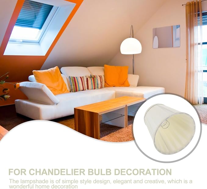 Hemobllo Fabric Lampshade 5.51In Small Cloth Lamp Cover for Wall and Table Light Elegant Household Lamp Shade with Soft Light Diffusion Decorative Home Accessory
