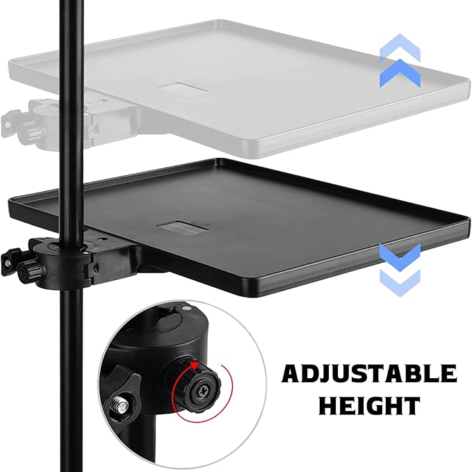 Universal Microphone Stand Tray, Adjustable Mic Stand Clamp-On Utility Shelf Rack Tray Holder for Music Sheet, Live Streaming, Concert Performance, Karaoke, Recording, Music Stand Accessories